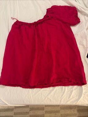 Anthropologie Off the Shoulder Linen Dress